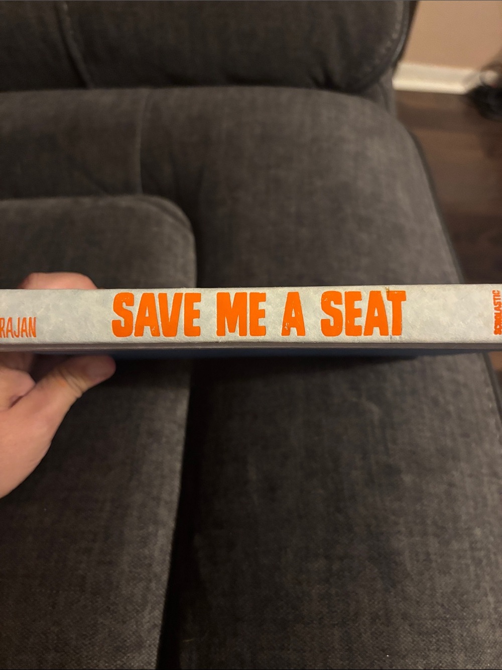 Scholastic Save Me A Seat Hardcover Book - Orange and Gray